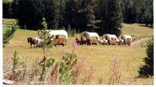 USA-Wyoming-Grand Tetons Covered Wagon Train